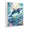 Stupell Industries Dolphin Among Sea Life Framed Giclee Wall Art Design by LSR Design Studio